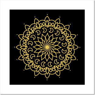 Golden mandala Posters and Art